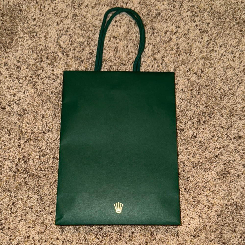 Rolex Green Shopping Bag